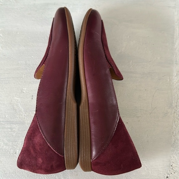 Dansko Lace Loafers Glazed Leather & Suede Slip-Ons Flats in Wine Size 38 7-7.5 - Picture 8 of 16